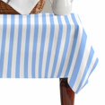 thumbnail image 4 of Blue White Stripe Table Cloth Waterproof Tablecloths, Modern Minimalist Geometric Striped Tablecloth Dining Table Cover for Kitchen Party Tabletop Outdoor, Rectangle Tablecloth 52x70 Inch, 4 of 9