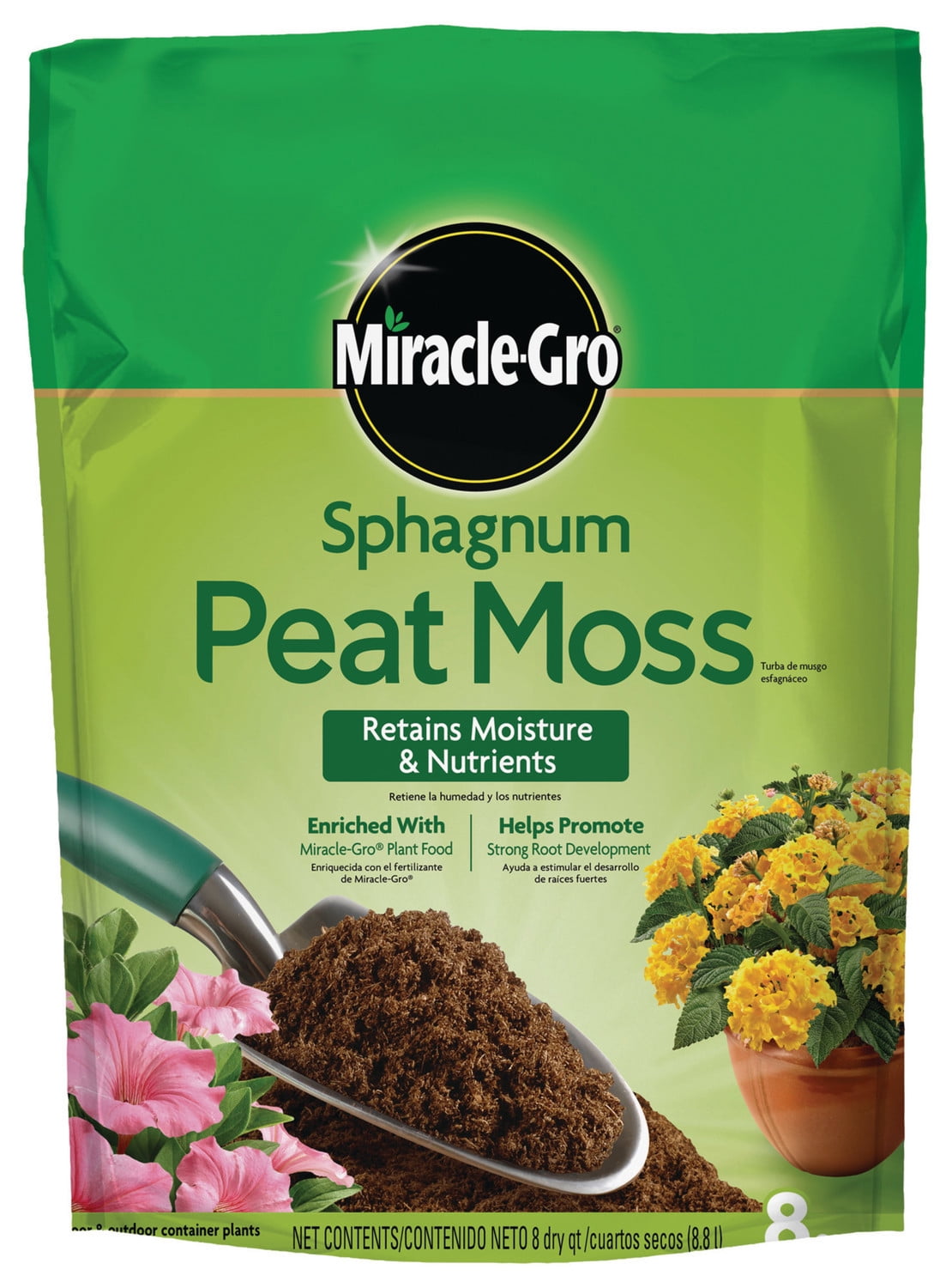 Miracle-Gro Sphagnum Peat Moss, 8 Qt., For container and in-ground use