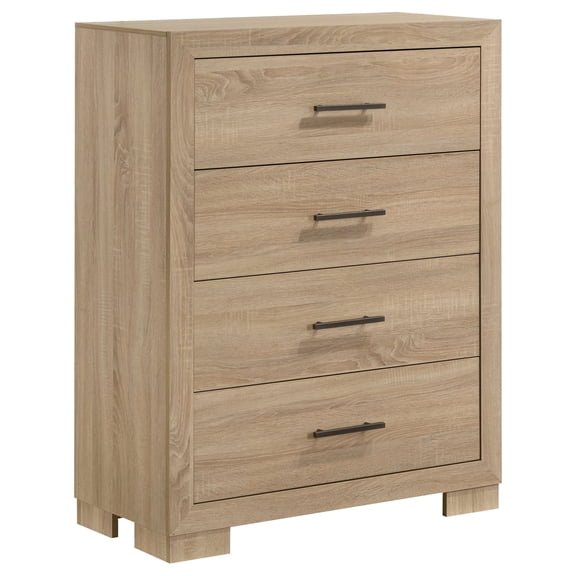 Coaster Arielle 4-Drawer Bedroom Chest with Framed Fronts, Light Oak