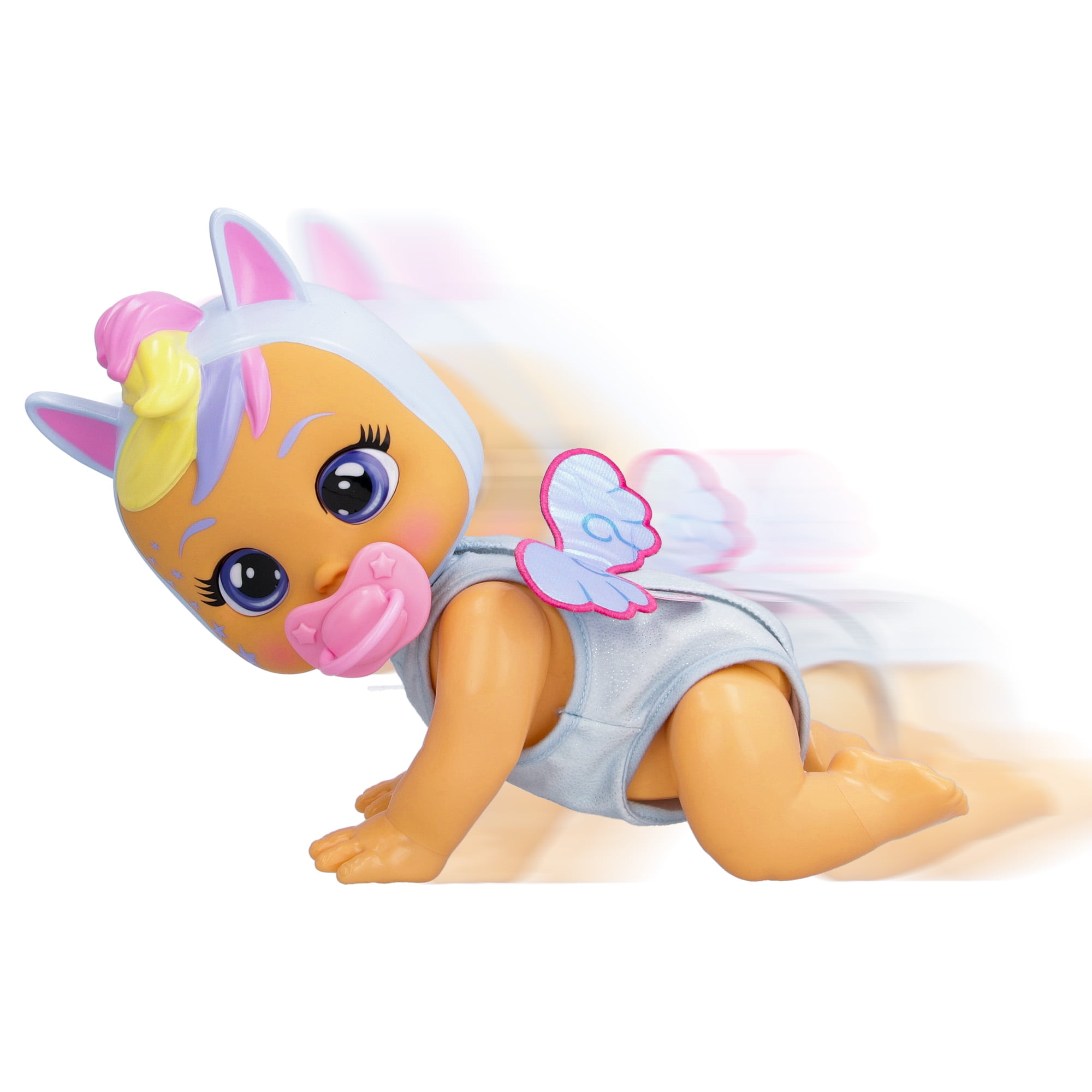 Cry Babies Crawling Jenna Interactive Baby Doll with 35 Realistic Baby Sounds Kids Ages 18 months and up Walmart