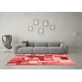 thumbnail image 3 of Ahgly Company Indoor Square Patchwork Red Transitional Area Rugs, 3' Square, 3 of 4