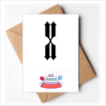thumbnail image 1 of roman numerals ten in black Happy Birthday Greeting Cards Envelopes Blank, 1 of 3