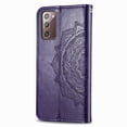 thumbnail image 6 of Galaxy Note 20 Case, Alltyech PU Leather Mandala Embossed Folding Stand Anti-scratch Folio Flip Credit Cards Slots Wallet Case Cover For Samsung Galaxy Note 20, Purple, 6 of 10