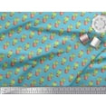 thumbnail image 3 of Soimoi Blue Poly Georgette Fabric Cactus With Conical Pot Tree Print Sewing Fabric Yard 42 Inch Wide, 3 of 3