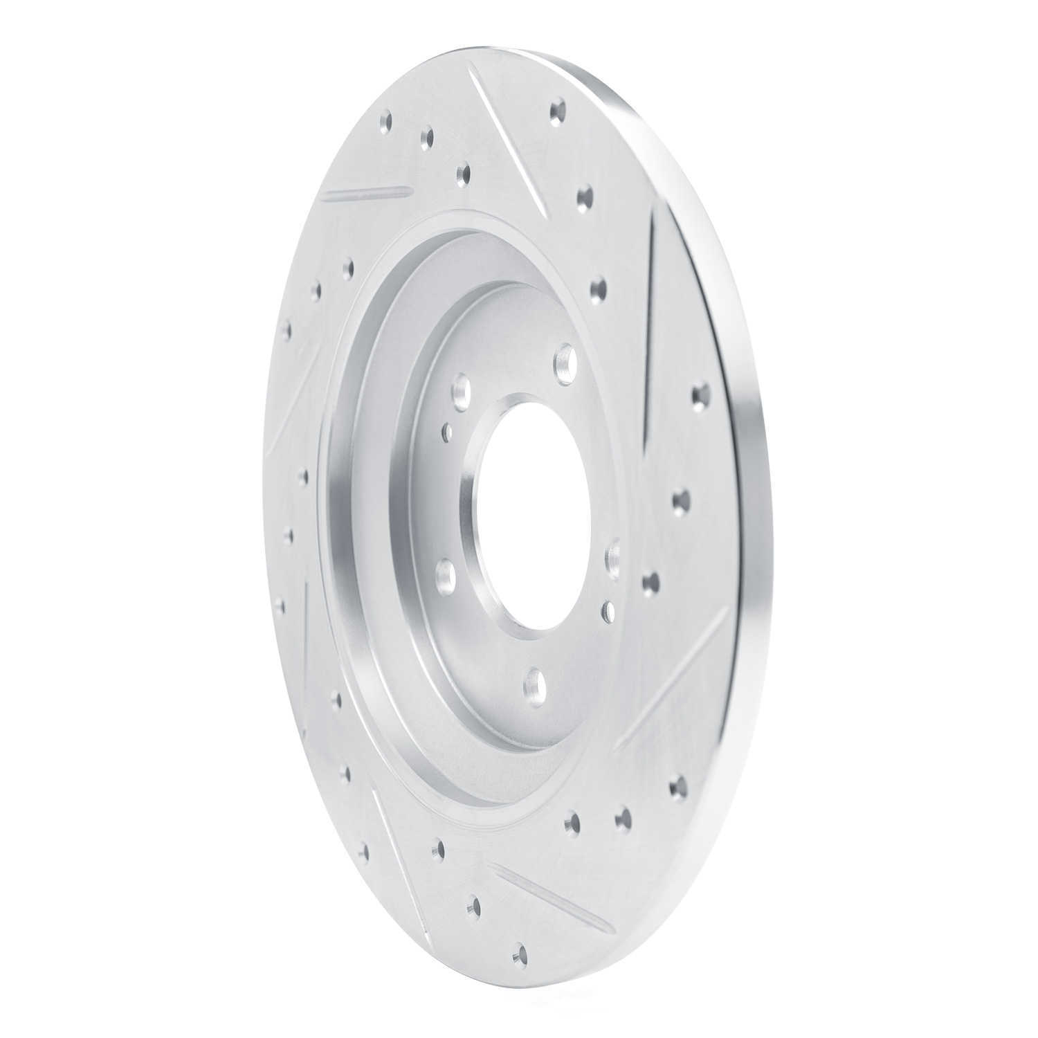 Dynamic Friction Company 631-03065L DFC Brake Rotor - Drilled And Slotted - Silver