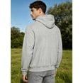 thumbnail image 6 of Hansber Men Kangaroo Hoodie for Dad and Baby Cozy Fabric Back Gear Weekend Morning Hooded Sweatshirt Grey L, 6 of 7