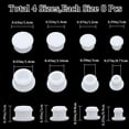 thumbnail image 2 of 32 tapones de silicona blancos de 4 tamaños para saleros y pimenteros de 9/32, 29/64, 25/64 y 9/16 pulgadas, tapones de repuesto para botellas, tapones redondos reutilizables., 2 of 9