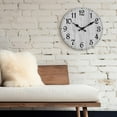 thumbnail image 5 of Wall Clock, Rustic Wall Clocks Battery Operated Silent Non Ticking, Country Round Wooden Clocks Farmhous Wall Decorative for Kitchen, Bathroom, Living Room (Gray 10 Inch), 5 of 9