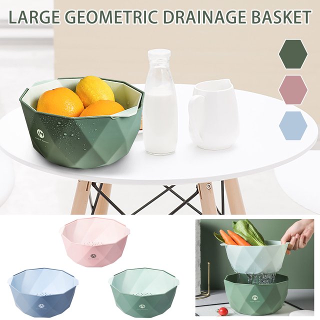 Vaidha Kitchen Strainer Colander Bowl Set, 2 In 1 Multipurpose Sink & Strainer, Sink & Fruit & Vegetable Basket