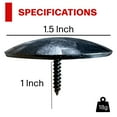 thumbnail image 5 of 50 Pack- 1.5 Inch  Iron Clavos Decorative Screws Black Forged Hammered Screw Antique Forged Finish by Sidco Supply, 5 of 5