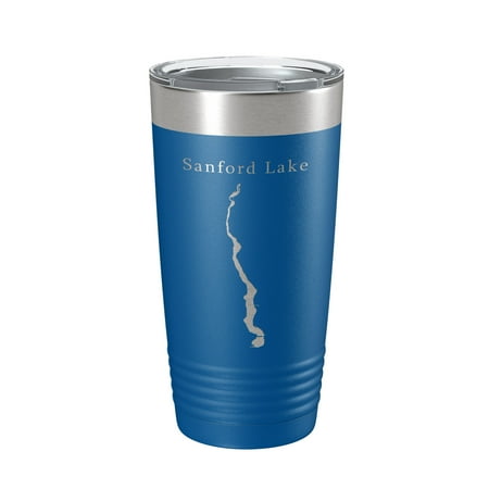 

Sanford Lake Tittabawassee Map Tumbler Travel Mug Insulated Laser Engraved Coffee Cup Michigan 20 oz Royal Blue