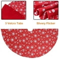 thumbnail image 5 of 30" Christmas Tree Skirt Red and White Snow Christmas Tree Mats for Xmas Tree Holiday Party Decorations, 5 of 10