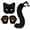 Black, variant on Realistic Furry Gloves and Tail Halloween Set for Festive and Events
