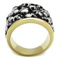 thumbnail image 2 of Two-Tone IP Gold (Ion Plating) Stainless Steel Ring with No Stone for Women No Stone Stone Color Style TK2057 Size 12, 2 of 3