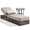 Beige, variant on Bellefurn Outdoor Wicker Chaise Lounge with 5" Thick Cushion,High-Back Patio Lounge Chair with 5-Position Adjustable Backrest,All-Weather Rattan Recliner for Poolside,Backyard,Garden & Deck