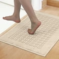 thumbnail image 2 of Unique Bargains Bath Rugs Towel Cotton Absorbent Hotel Shower Floor Mat Khaki 20" x 32", 2 of 7