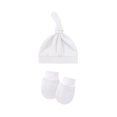 thumbnail image 5 of Europa y Estados Unidos gorro fetal para recién nacidos guantes antiarañazos gorro para bebé guantes para bebé gorro con nudo para bebé, 5 of 5