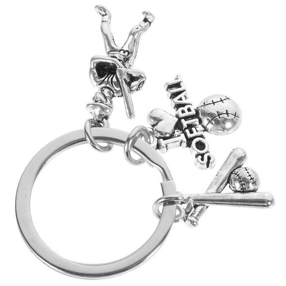 unbranded Softball Keychain Softball Bat Keychain Backpack Pendant Keyring Graduation Gift