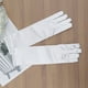 thumbnail image 5 of 1 par de boda Guantes de niña de flores Guantes largos de satén decorados para la fiesta de bodas - Tamaño M (blanco), 5 of 6