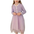 thumbnail image 6 of Ugoldhm Girls Fall Long Sleeve Crew Neck Dressy Dress Kids Formal Clothing Sizes 3-14, 6 of 6