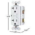 thumbnail image 6 of (4 pack) GE UltraPro 20A GFCI Outlet, White – 32077, 6 of 7