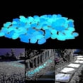 thumbnail image 1 of 100pcs Luminous Stones Glow In The Dark Pebbles Glowing Stones Compatible With Outdoor Walkways Home Garden, 1 of 4
