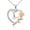 Silver, variant on Heart Necklace for Women 14k Gold Plated CZ Romantic Rose and Butterfly Jewelry Gift for Women Birthday Valentine's Day