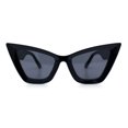 thumbnail image 5 of Womens Retro Large Gothic Cat Eye Thick Plastic Retro 80s Squared Sunglasses All Black, 5 of 8