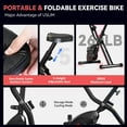thumbnail image 4 of Lightweight 33LB Foldable Exercise Bike for Small Apartments, Stationary Bikes for Home Workout, Indoor Portable Cycling Bike with 16-Level Magnetic Resistance, 260LBS Capacity, 5.5 LBS Flywheel, 4 of 14