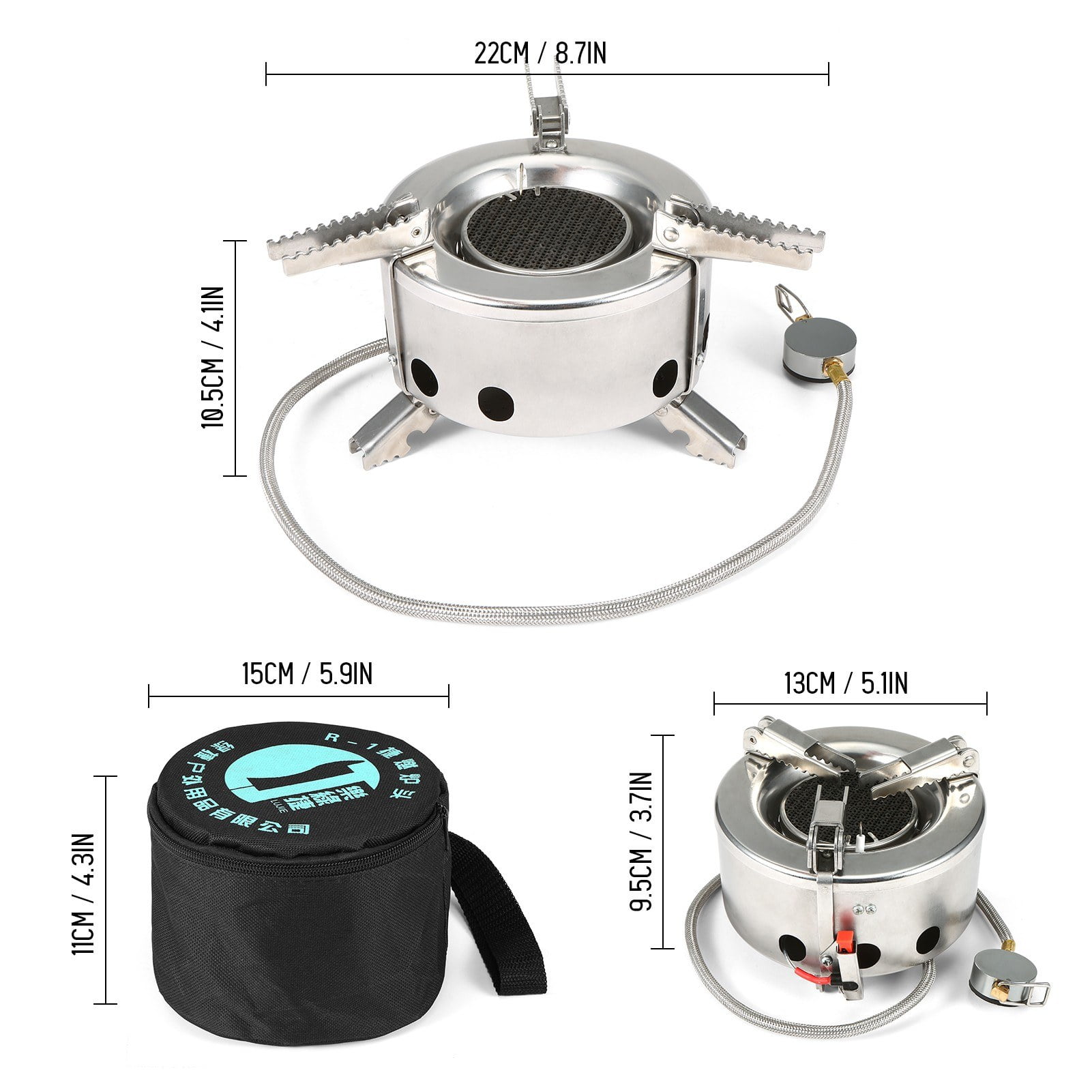 6000W Windproof Camping Gas Stove with Piezo Ignition