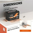 thumbnail image 2 of LiTime 12V 100Ah LiFePO4 Lithium Battery, 12 Volts 100A BMS 1280Wh Output Power LiFePO4 Battery for RV, Solar, Marine, Home Energy Storage, 2 of 8