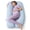 Light Sky Blue, variant on QUEEN ROSE Pregnancy Pillows, U Shaped Full Body Pillow for Sleeping Support, 55 Inch Maternity Pillow for Pregnant Women with Removable Velvet Cover, Grey
