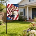 thumbnail image 4 of Yhmxh 4th of July Patriotic Garden Flags 12x18 Double Sided, Small Burlap Independence Day Floral Welcome Garden Flag, Fourth of July Decorations Outdoor Yard Flags for Outside Lawn Porch Decor, 4 of 6