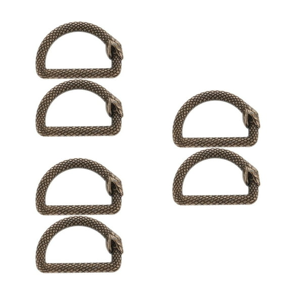 OUNONA 6 Pcs  D Ring With D Shape Opening Screw Clip Bag Strap Clip D Rings For Purse And Bag Hardware For Diy Crafting And Handbags Backpacks Repairs
