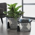 thumbnail image 3 of DecMode 11", 9" Black Polyester Traditional Storage Basket, 2 - Pieces, 3 of 9