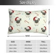 thumbnail image 4 of Kll Christmas Pug Dog Pillow Covers Envelope Closure,Super Soft And Cozy Fuzzy Fleece Pillow Case Cover 16"X24", 4 of 9