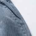 thumbnail image 5 of KIHOUT Men's Linen CalfLength Shorts Elastic Drawstring Waist with Pockets for Summer Beach and Casual Wear, 5 of 6