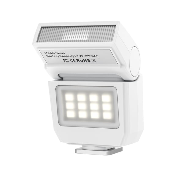 Ulanzi SL03 Spark Lite Camera Flash LED Fill Light – 2-in-1 Rechargeable Flash & Continuous Fill Light with 90° Adjustable Head, Type-C Charging, CRI 97 Daylight for DSLR, Mirrorless & Vlog Cameras