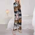 thumbnail image 5 of Wukai Yak Print Women's Pajama Set - Soft Long Sleeve Sleepwear for Comfort and Style-Small, 5 of 9