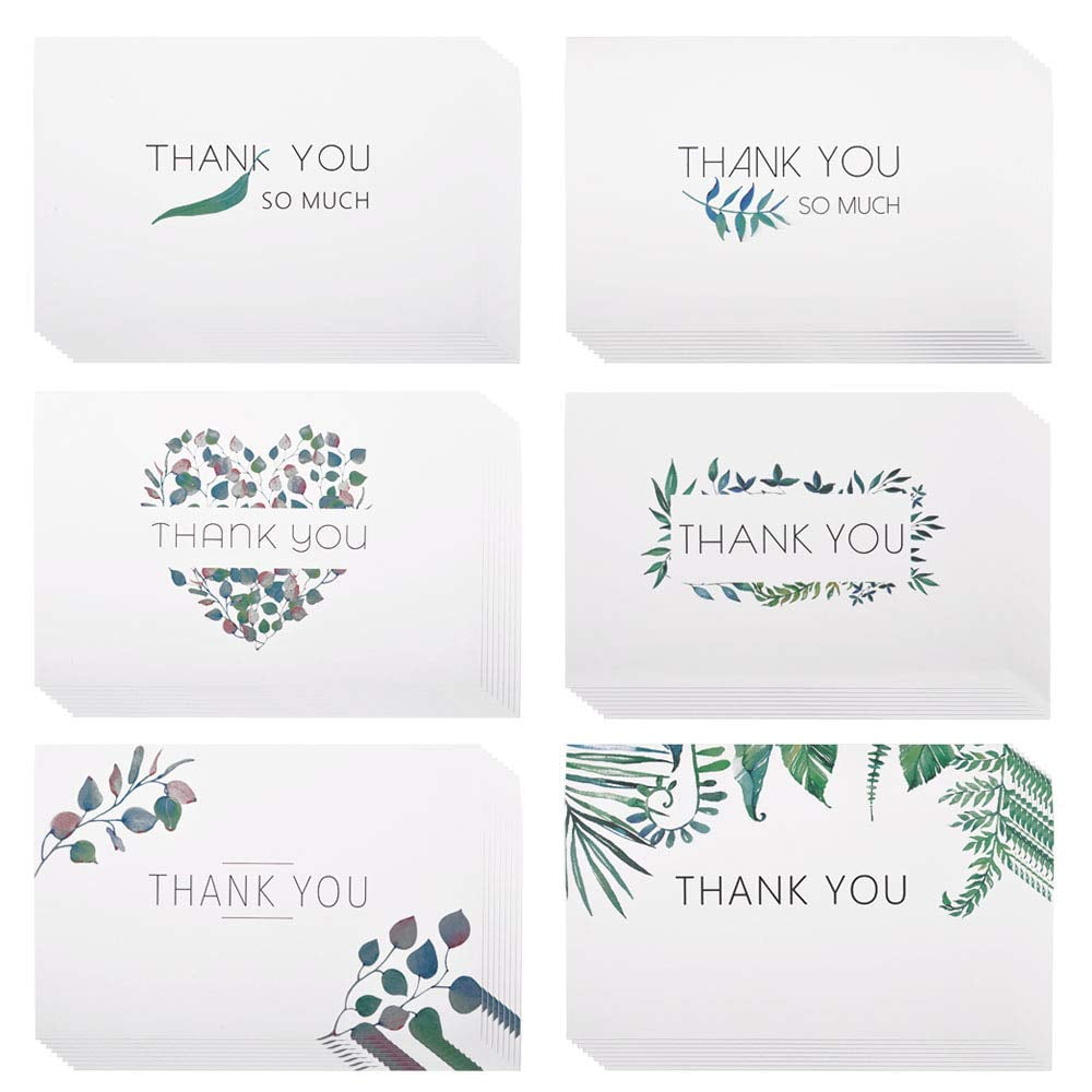 48 Pack Assorted Thank You Appreciation Cards for Wedding Graduation 