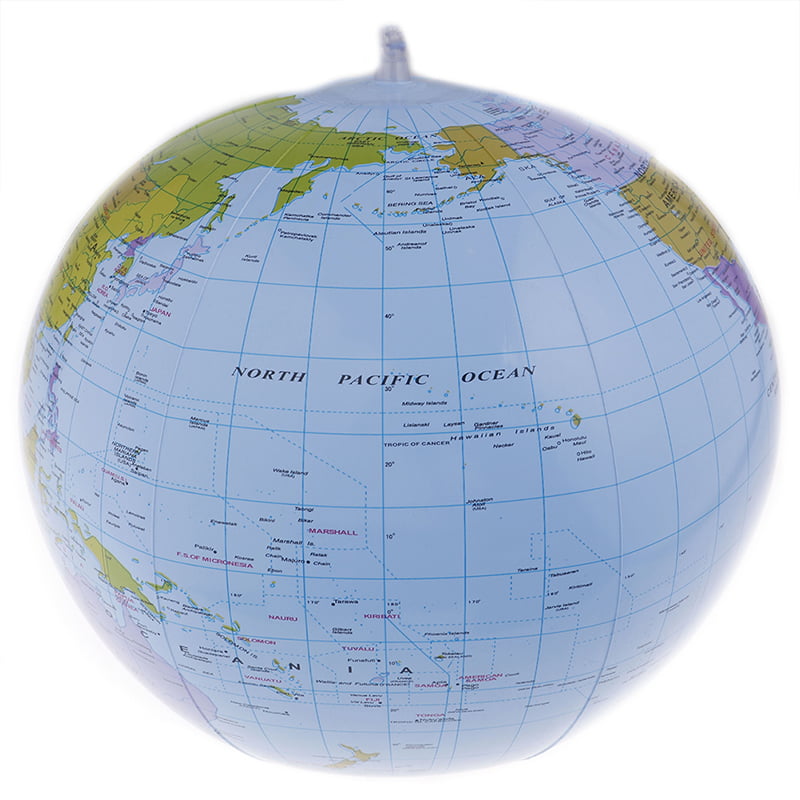 Large 40cm Inflatable World Earth Globe Map Geography Beach Ball Toy party 