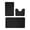 Black, variant on Eoozwa 3 Piece Large Absorbent Bath Mat Set Sponge Density 25D Non Slip Backing for Home Decor Soft Velvet Fleece Machine Washable Quick Dry Bathroom Floor Mats