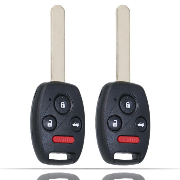 Key Fob Keyless Entry Fits for Honda Civic 2006 2007 2008 2009 2010 2011 2012 2013 Remote Control Head Key Replacement 35111-SVA-306 N5F-S0084A 46 Chip 4 Button (Set of 2)