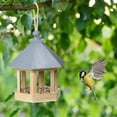 thumbnail image 4 of SPRING PARK Hanging Bird Table Wooden House Feeding Station Easy Assembly Garden Bird Feeder, 4 of 7