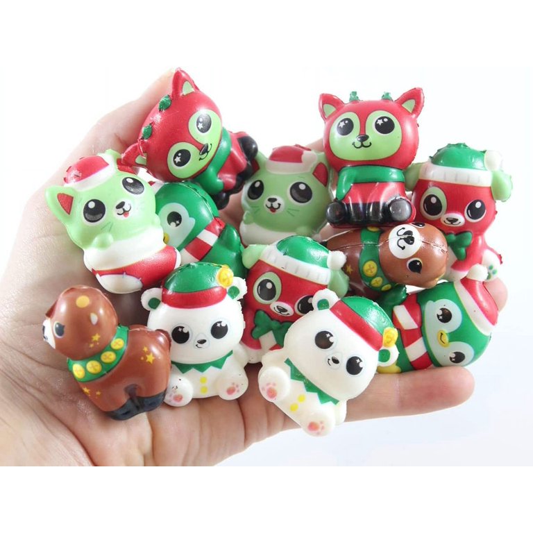 Set of 4 Christmas Winter Animal Slow Rise Squishy Toys - Memory Foam