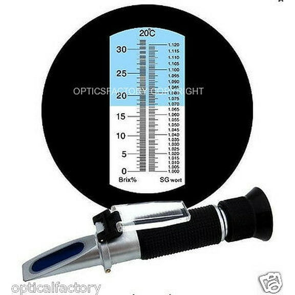 Economic Beer Wort and Wine Refractometer,Dual Scale - Specific Gravity and Brix