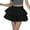Black, variant on MIXUE Womens Skirts Solid Color High Waisted A Line Pleated Puff Cake Mini Skirt Outwear,Black,L