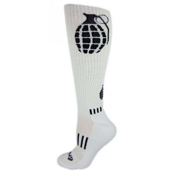 MOXY Socks THE Ultimate Grenade Knee-High Socks (White/Black)