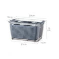 thumbnail image 2 of Kitchen Plastic Storage Box Fresh-Keeping Box Refrigerator Fruit Vegetable Drain Crisper Kitchen Storage Containers New, 2 of 7