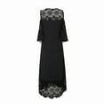 thumbnail image 4 of CHUANK Summer Plus Size Maxi Dresses For Wedding Guest Lace Stitching Dress Cold Shoulder Long Dresses Short Sleeve, 4 of 7